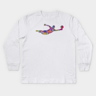 Soccer goalkeeper player Kids Long Sleeve T-Shirt